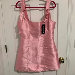 Dolls Kill Current Mood Pixie Stardust Pink Mini Dress size Large NWT